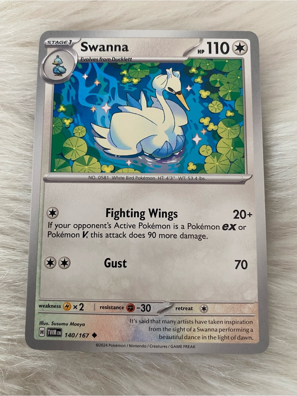 Swanna Pokémon TCG Twilight Masquerade 140/167